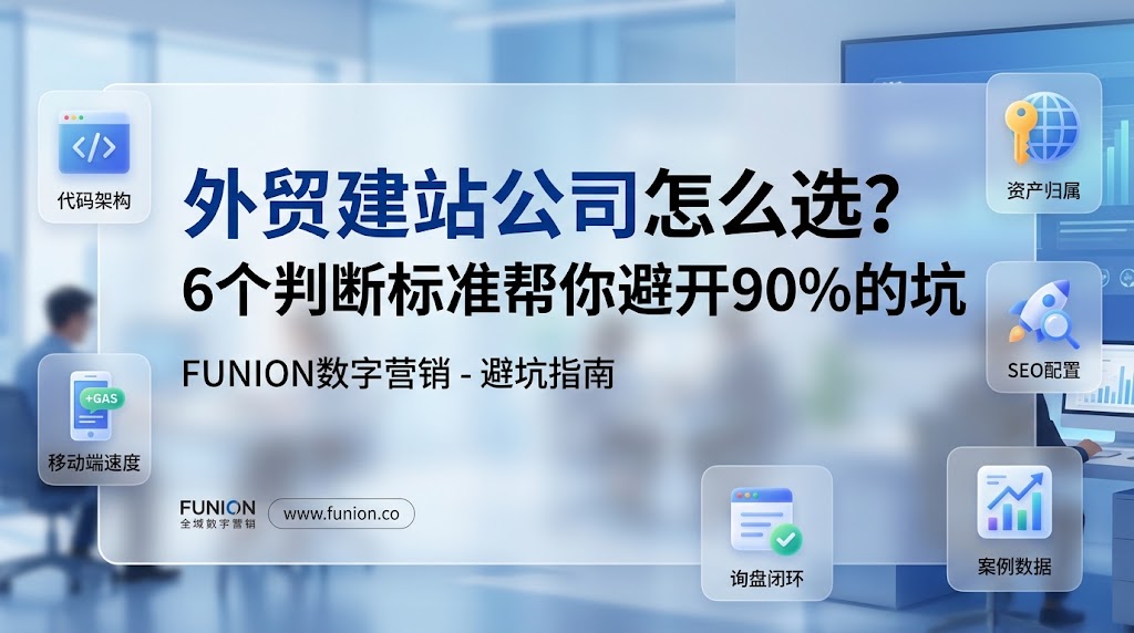 外贸建站公司怎么选？2026年6个判断标准与避坑清单
