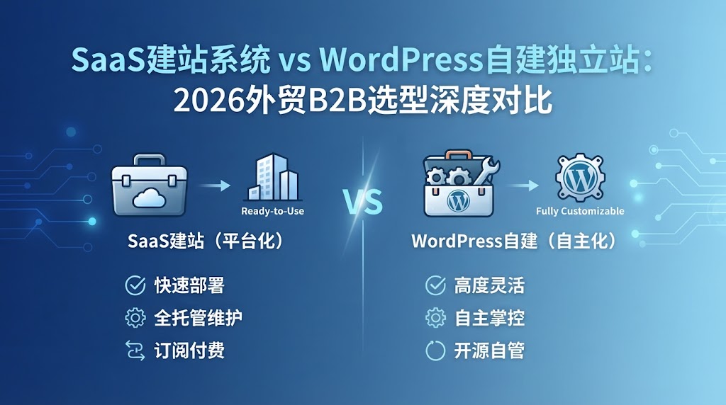 SaaS建站系统 vs WordPress自建独立站：2026外贸B2B选型深度对比