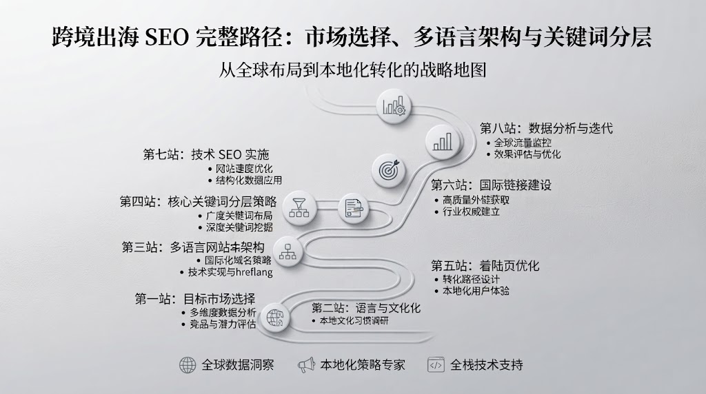 跨境出海 SEO 完整路径：市场选择、多语言架构与关键词分层